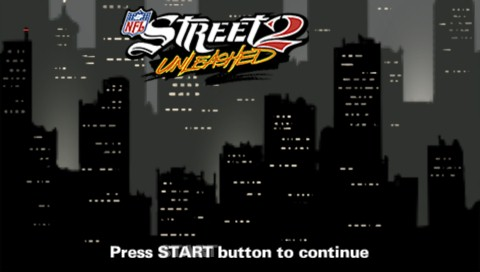 NFL Street 2: Unleashed title screen for PSP